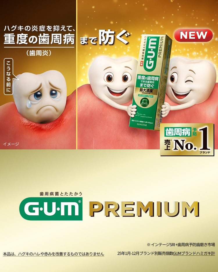 ハグキの炎症を抑えて、重度の歯周病(歯周炎)まで防ぐ