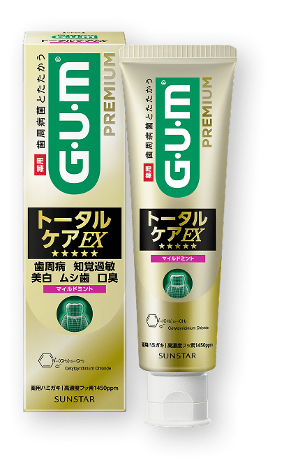 ガム・プレミアムデンタルペーストトータルケアEX マイルドミント 90g